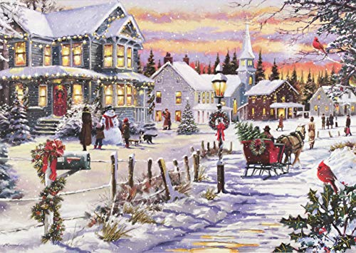 Village Sleigh Ride Holiday Cards (Deluxe Boxed Holiday Cards) von Peter Pauper Pr